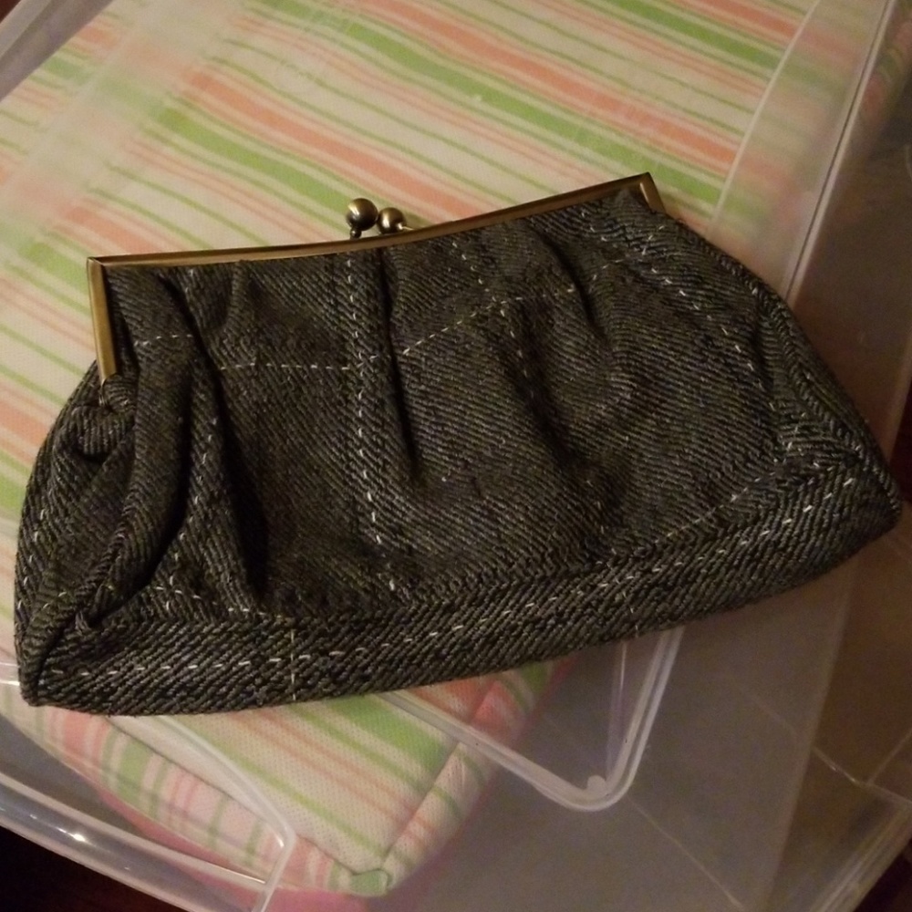 Gray and Gold Clutch